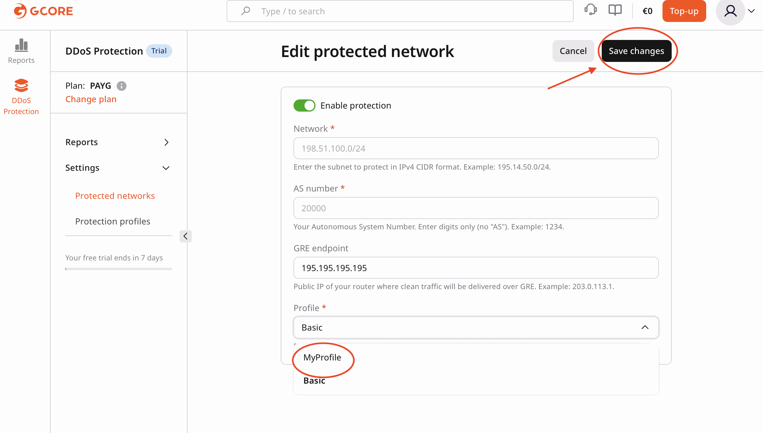 Save the protected network