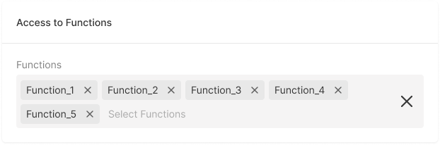 Specify functions that can be authorized with the API key