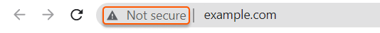 Not secure label