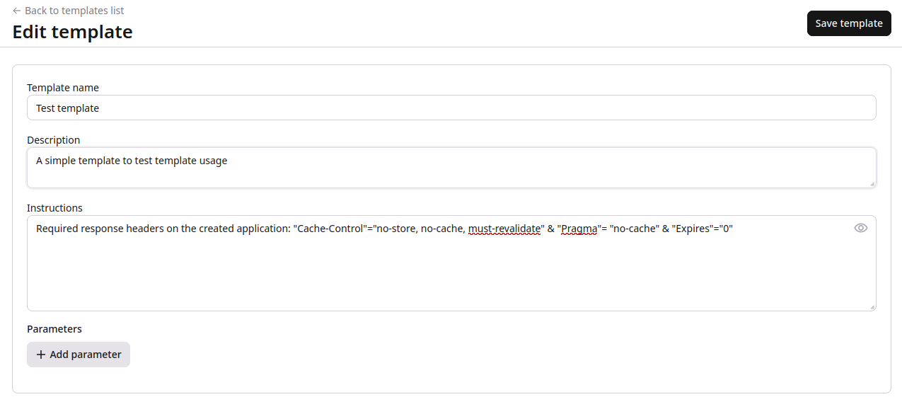 Edit template binary form