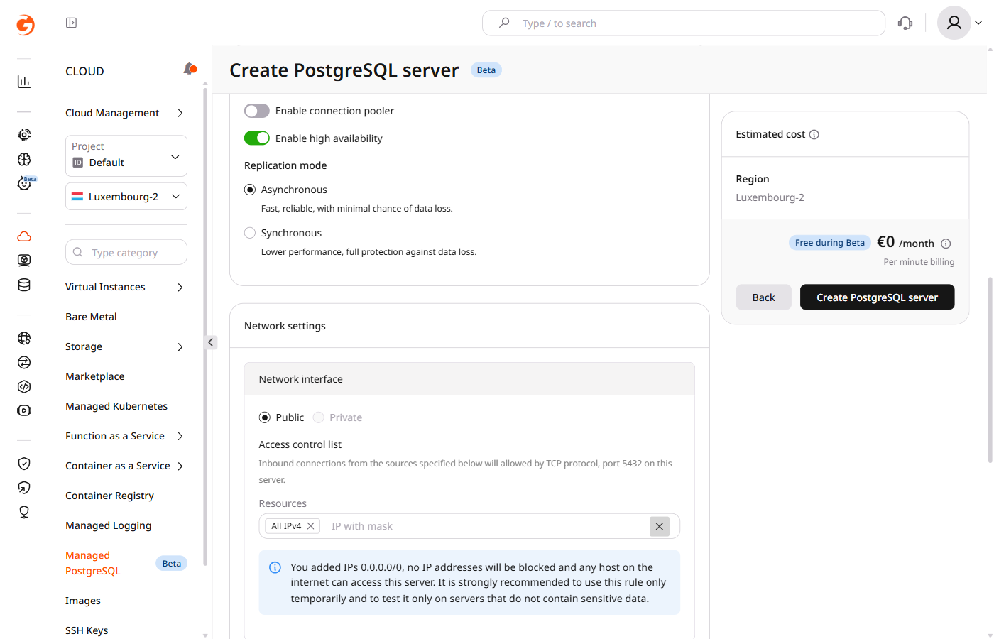 manage postgresql manage replication mode