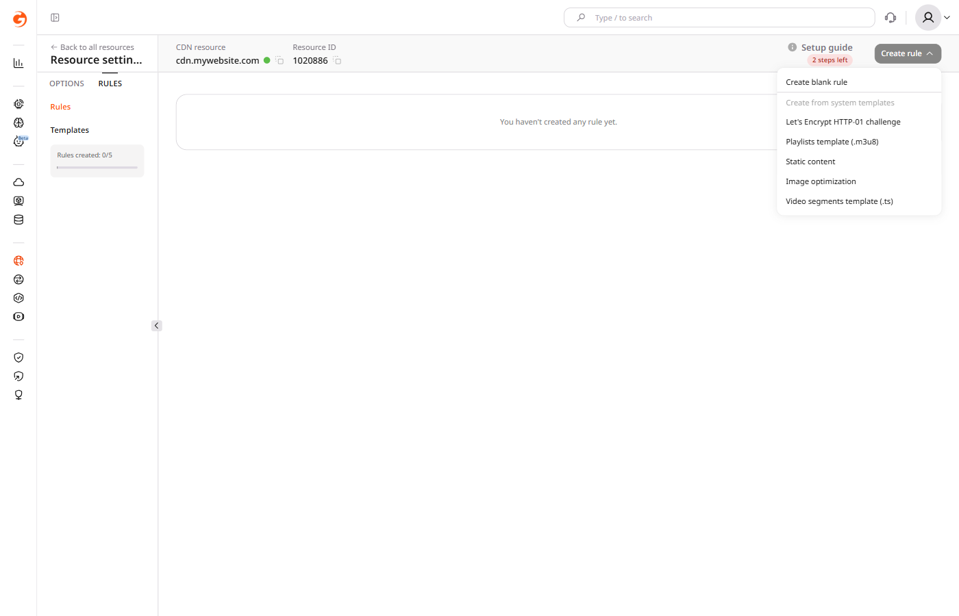 Open rules to set a custom code for specific files