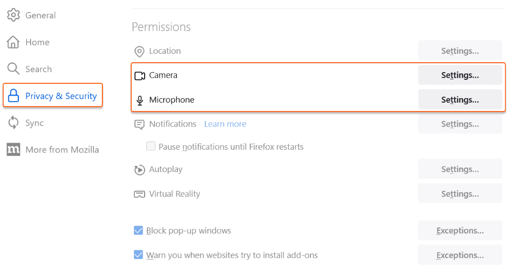 browser Settings