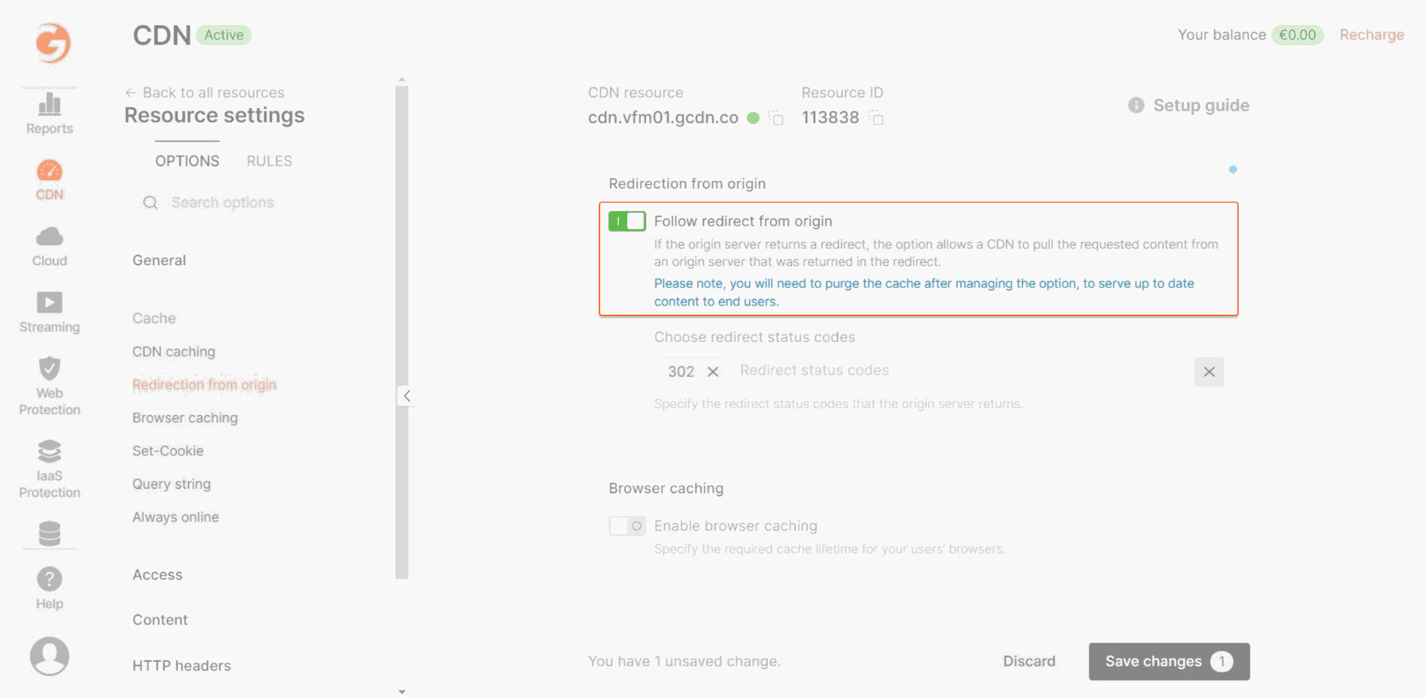 Follow redirect from origin