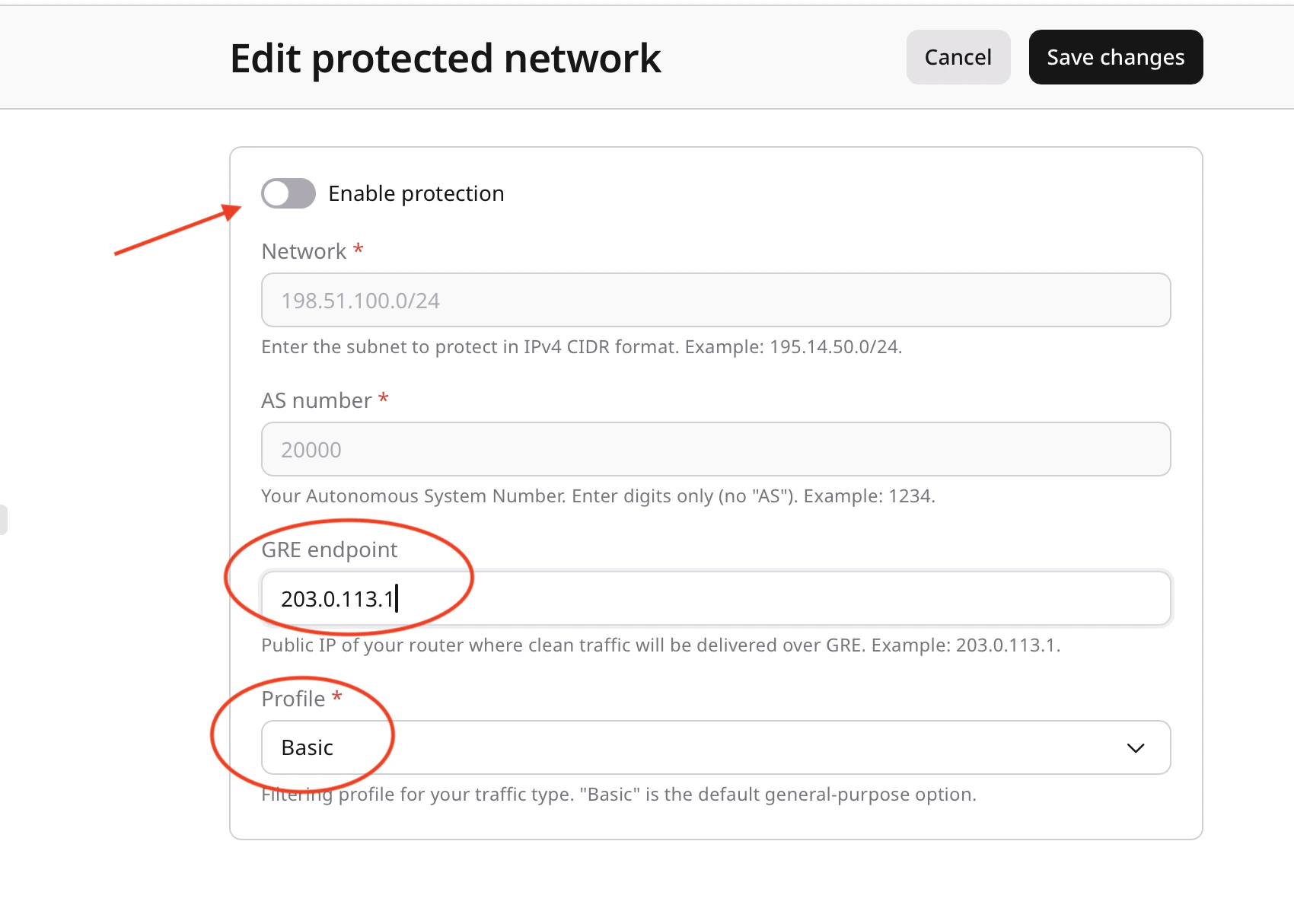 Inactive network