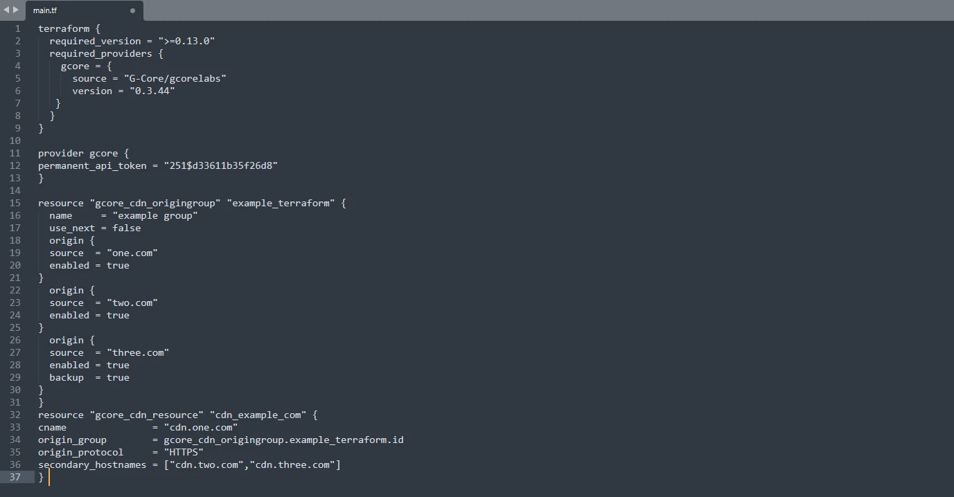 configuration file