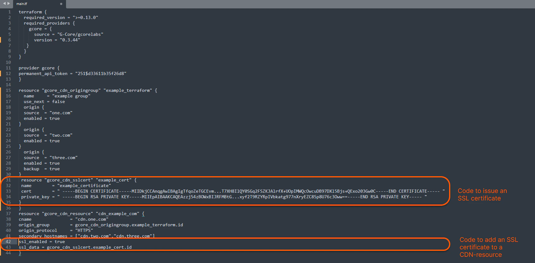 configuration file