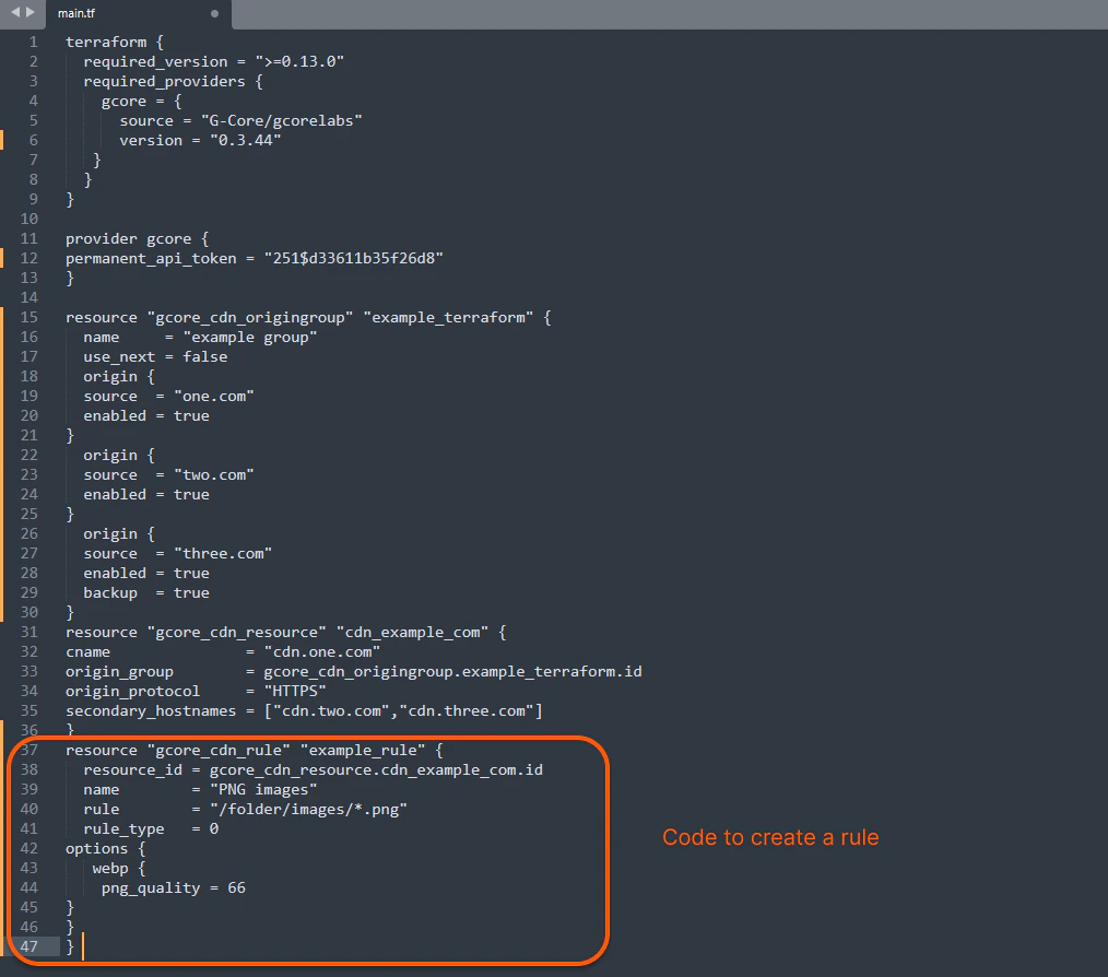 configuration file