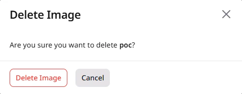 Image deletion dialog