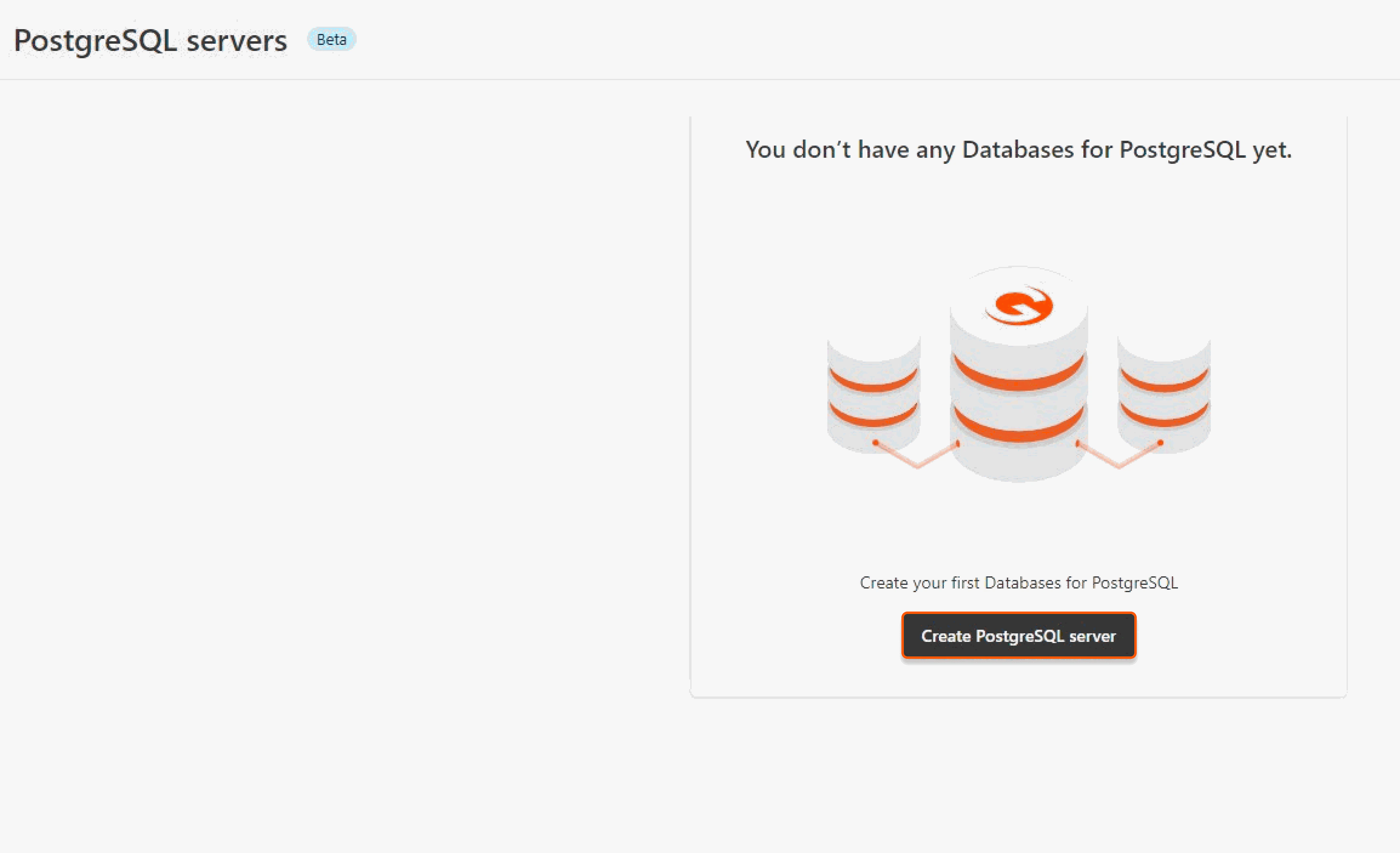 manage postgresql create a server