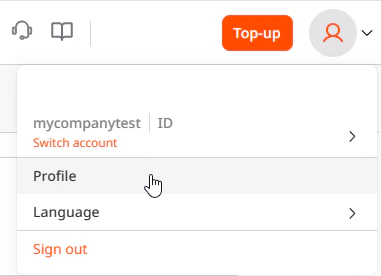 Profile settings in the Customer Portal