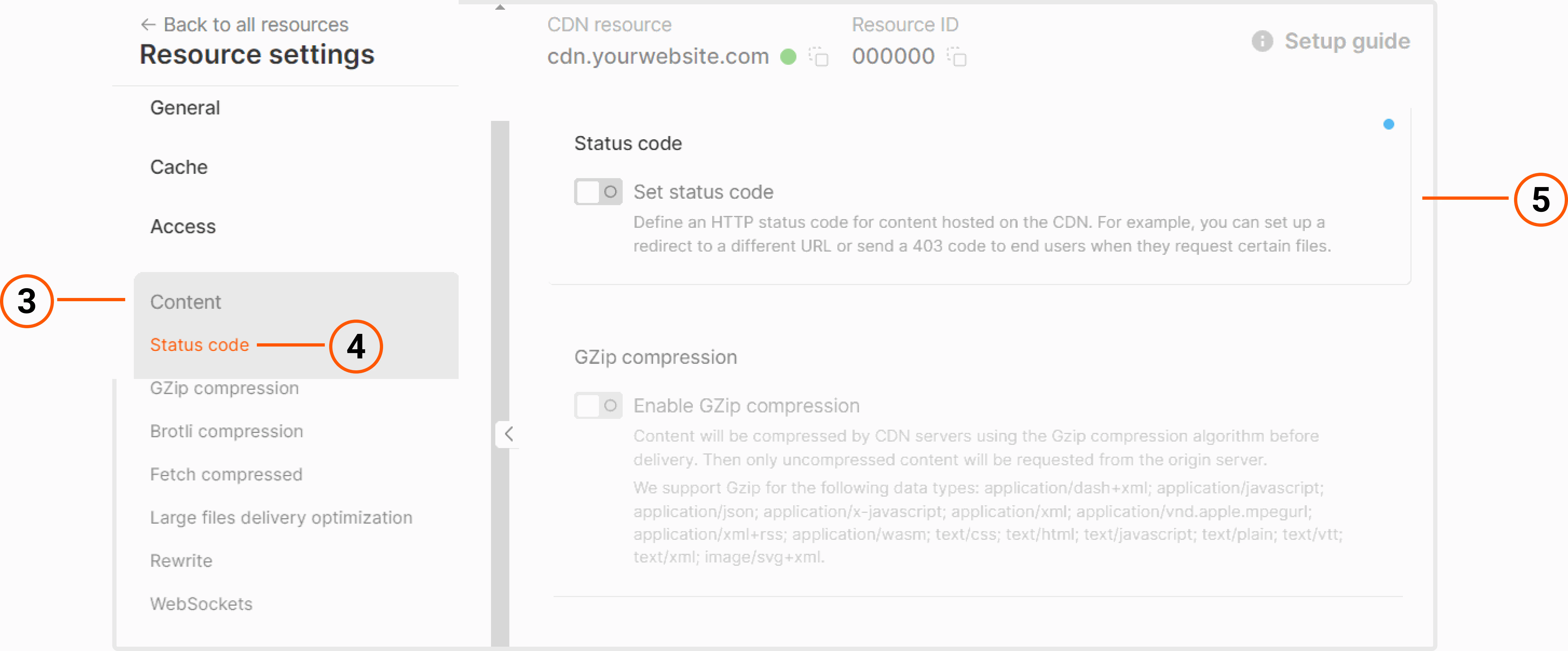 Enable the Set status code option