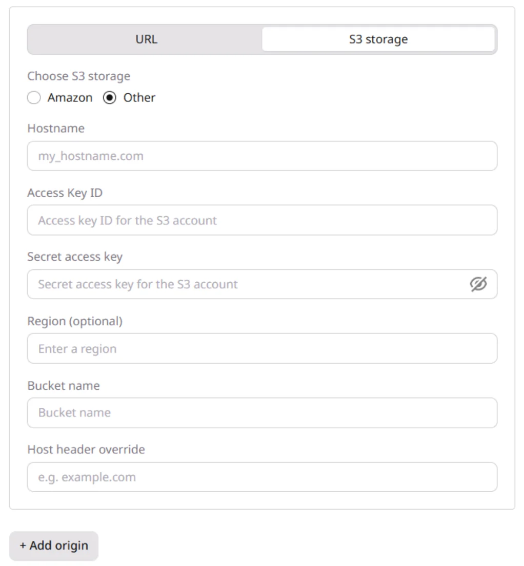 Other S3 storage