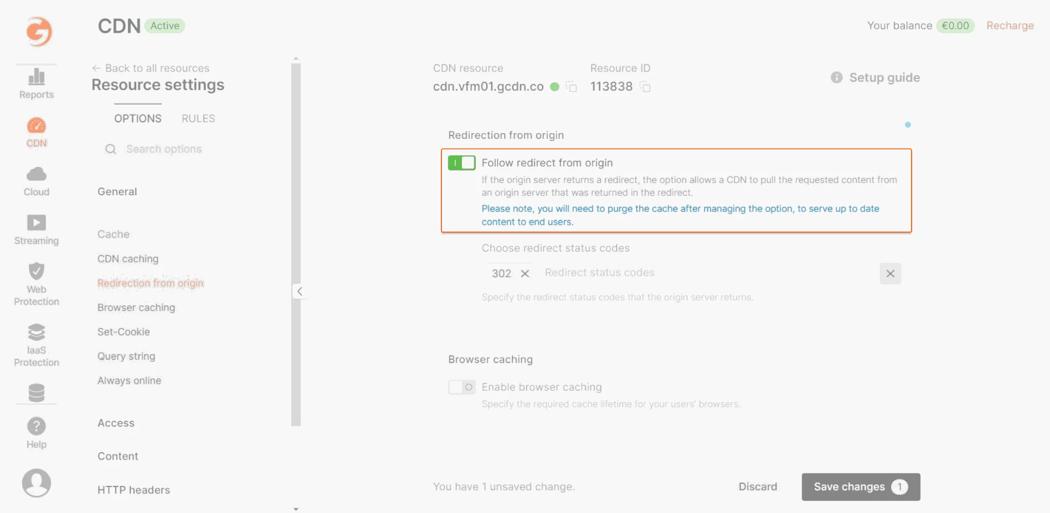 Follow redirect from origin