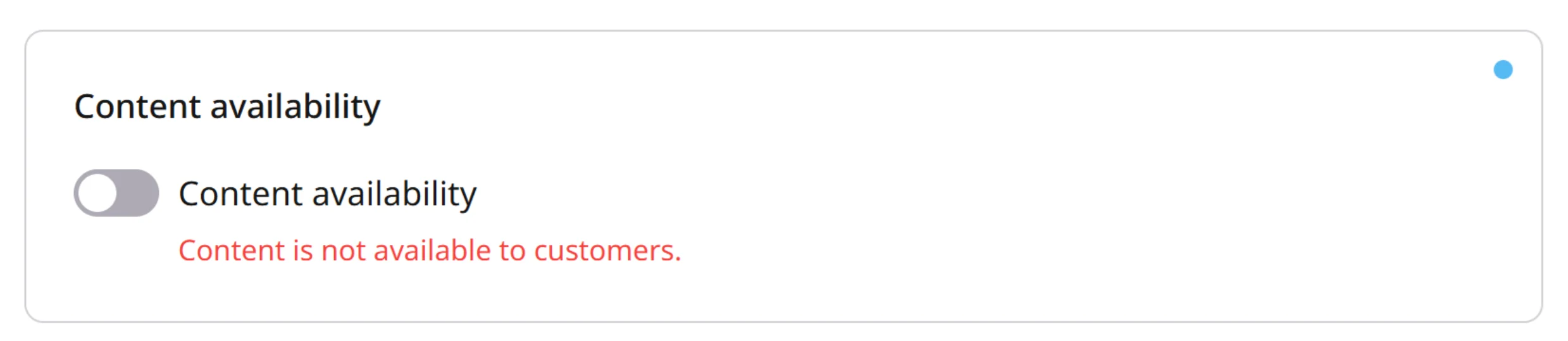 CDN Resources settings Content availability