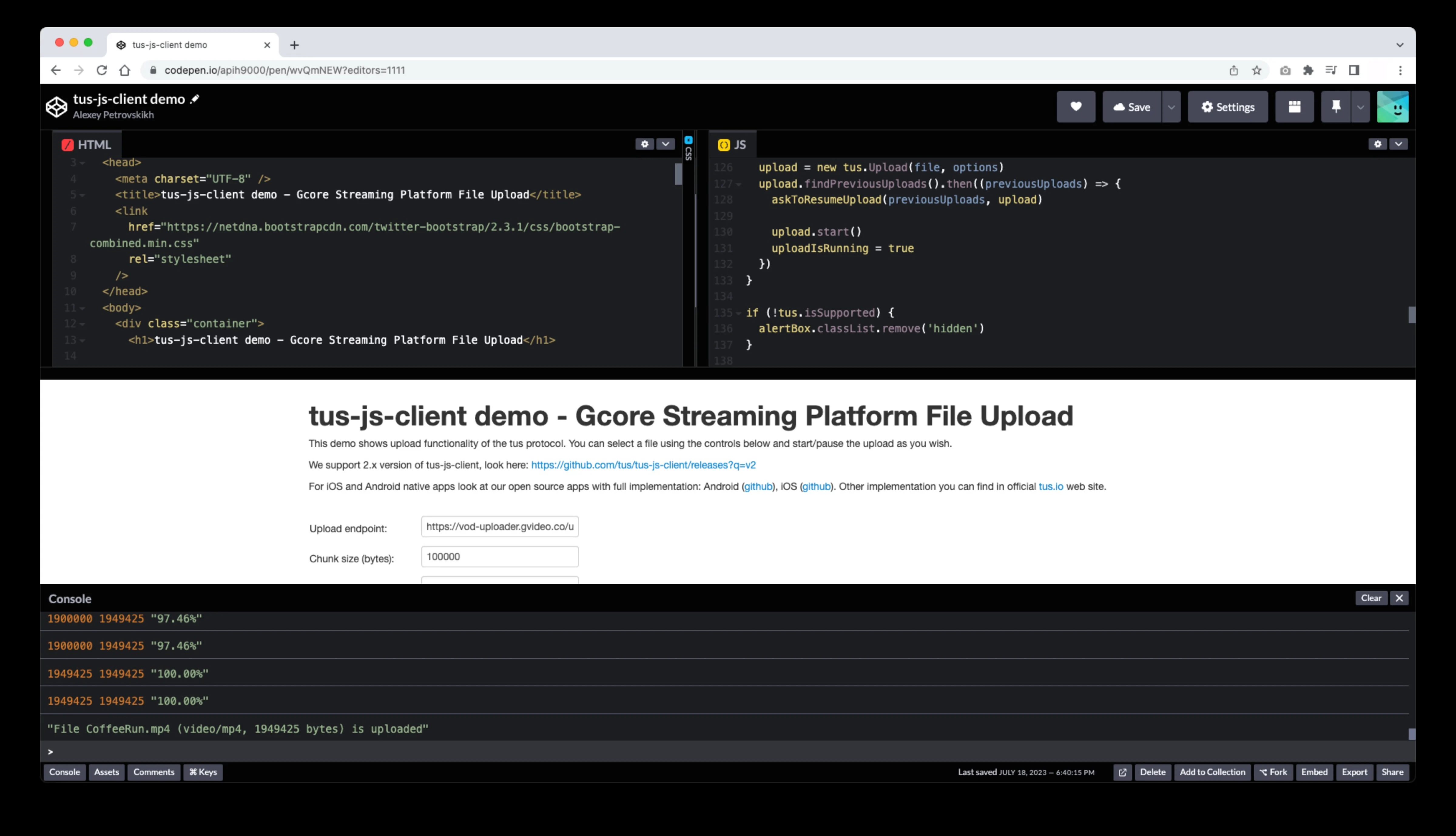 CodePen template