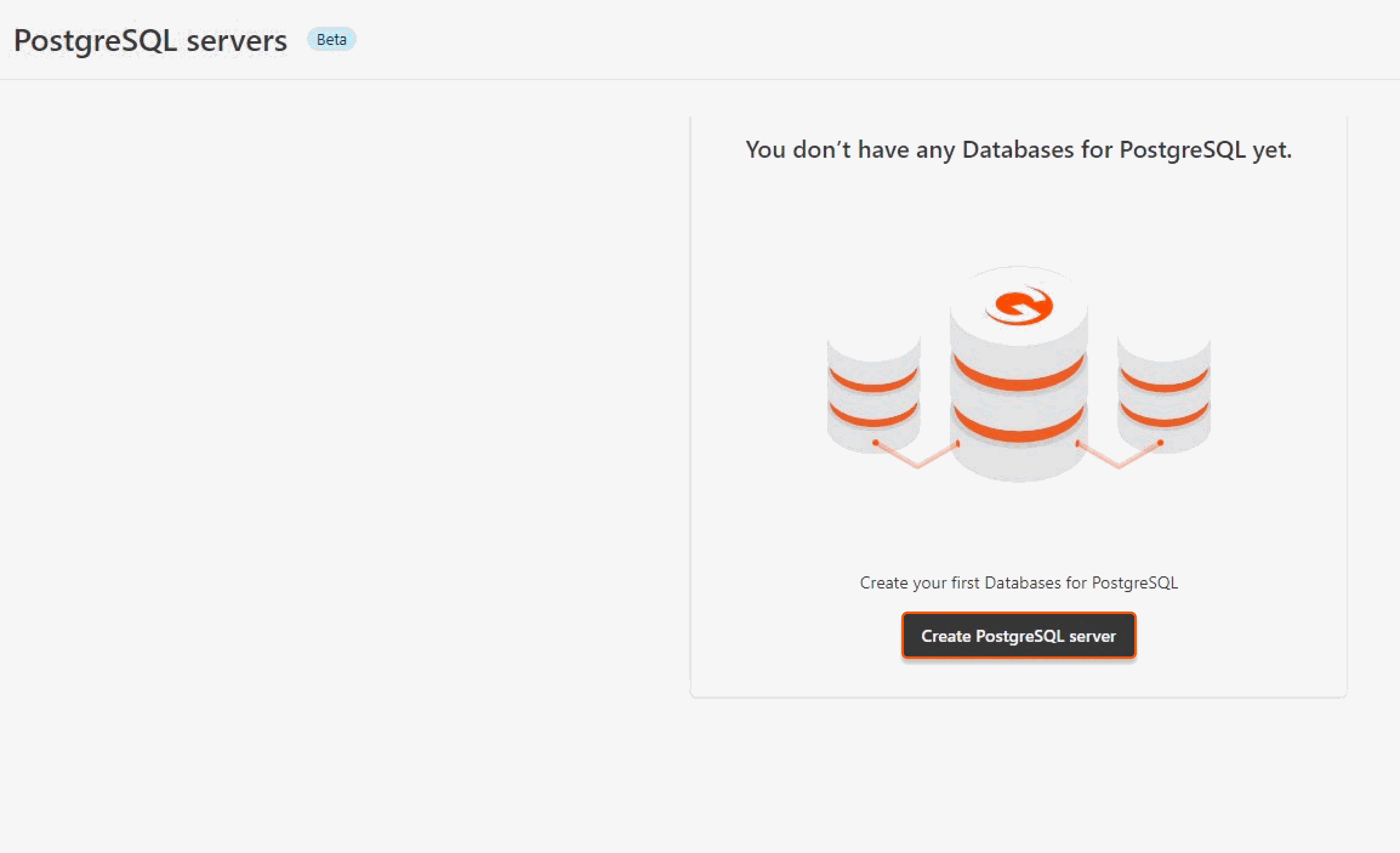 manage postgresql create a server