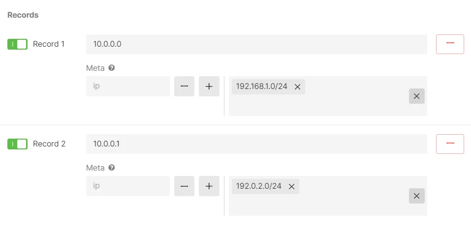 Configure metadata