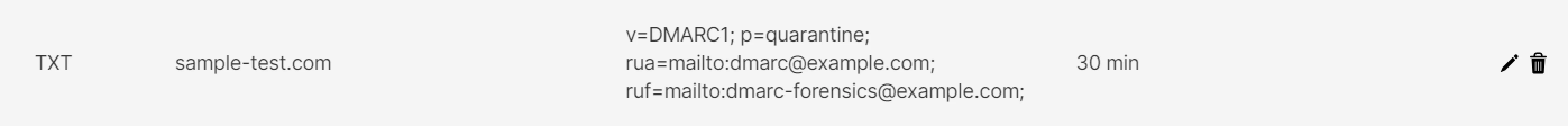 Adding a TXT DMARC record