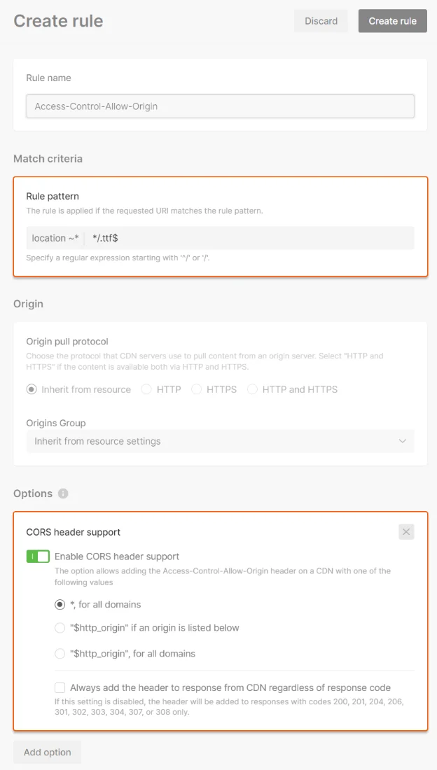 Set Access-Control-Allow-Origin for .ttf files