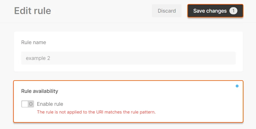 Disable rule