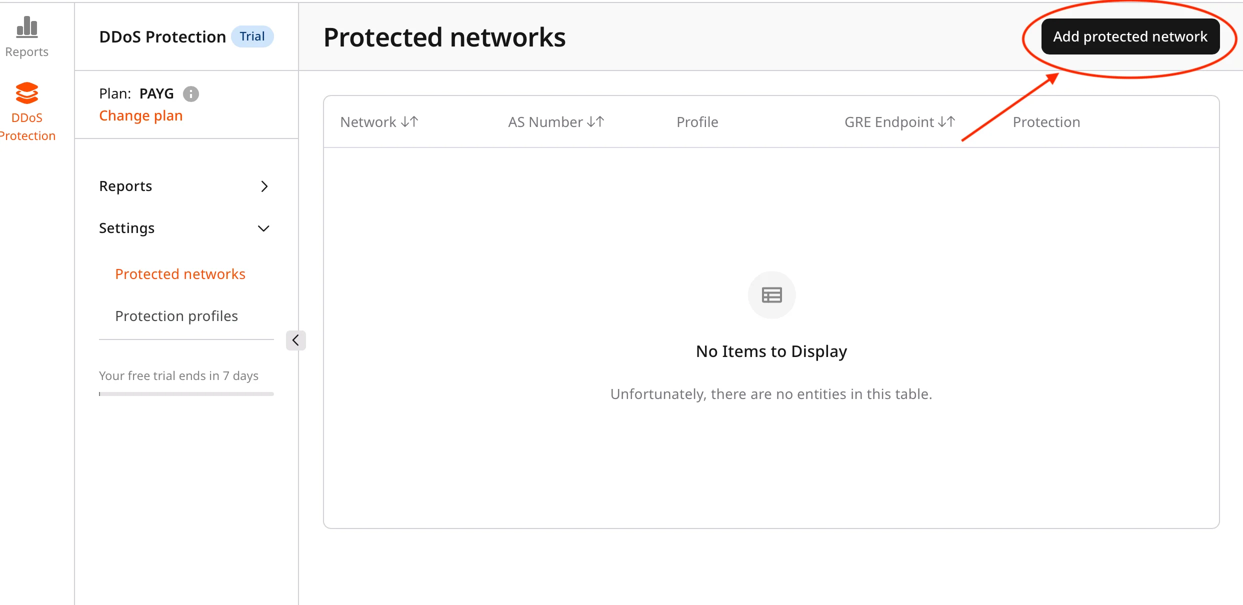 Add protected network