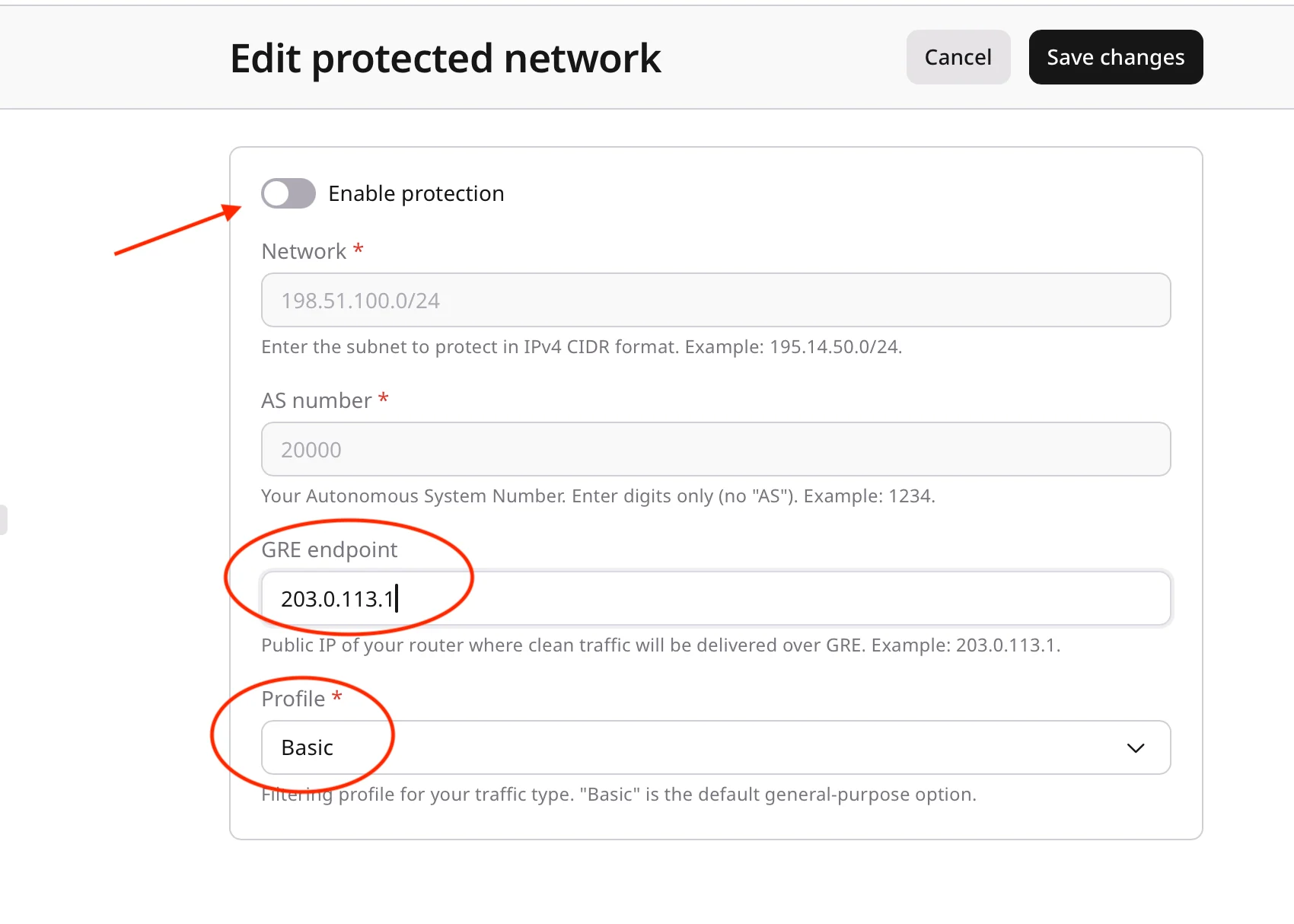 Inactive network