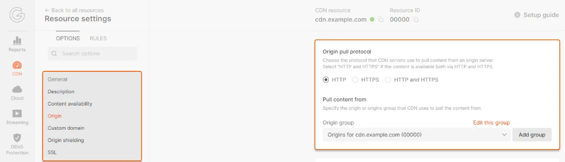Check origin pull protocol