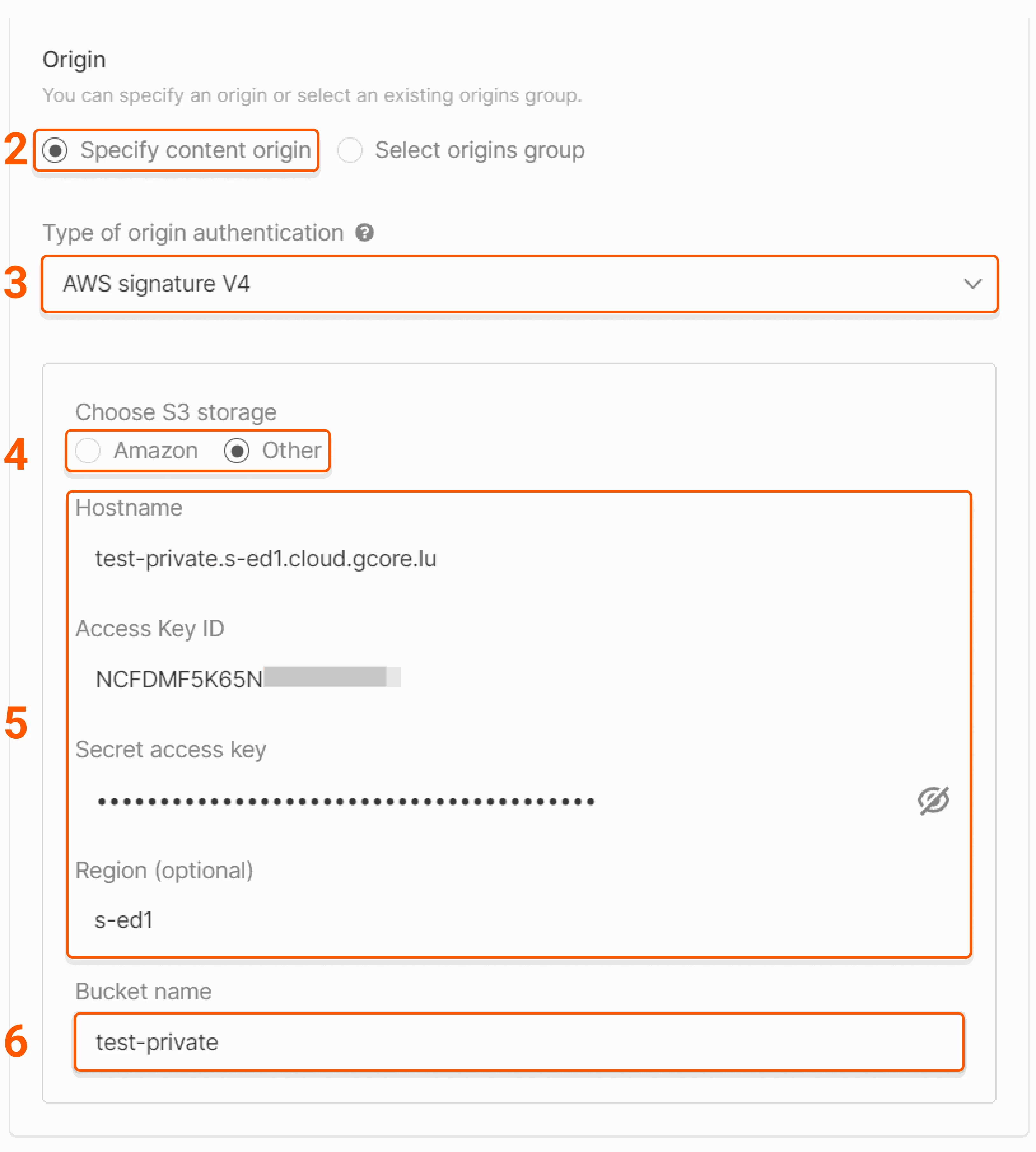 Origin section