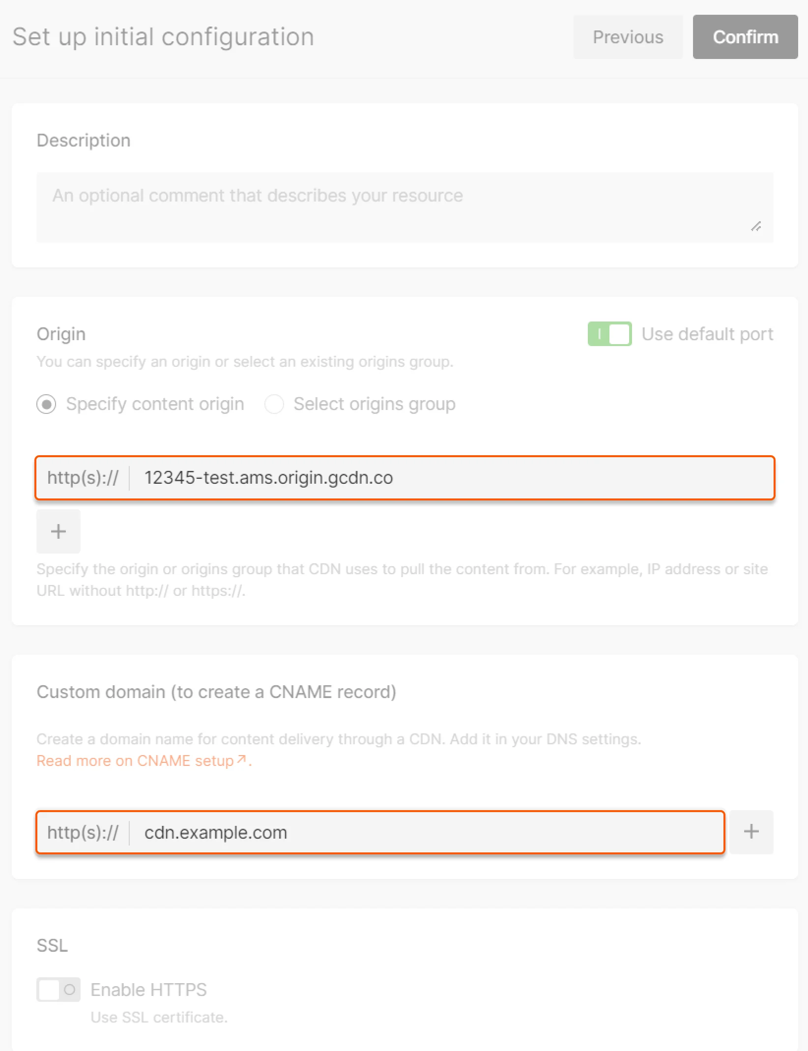 Set up initial configuration