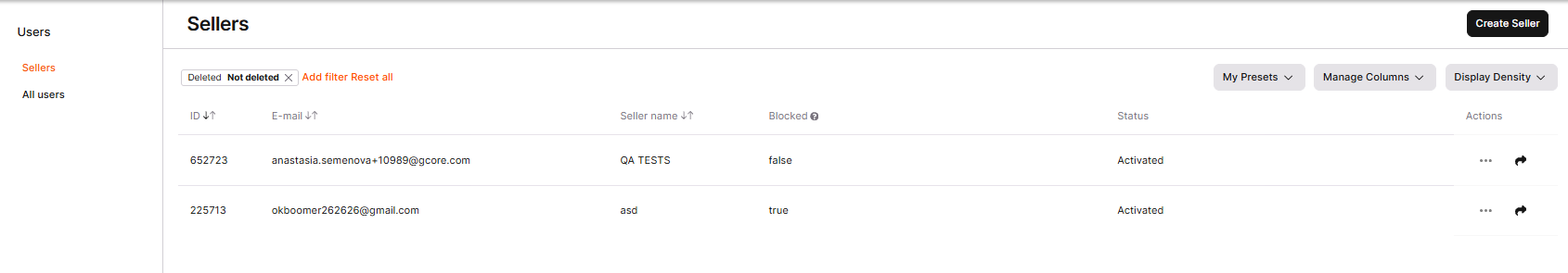 Creating Seller accounts