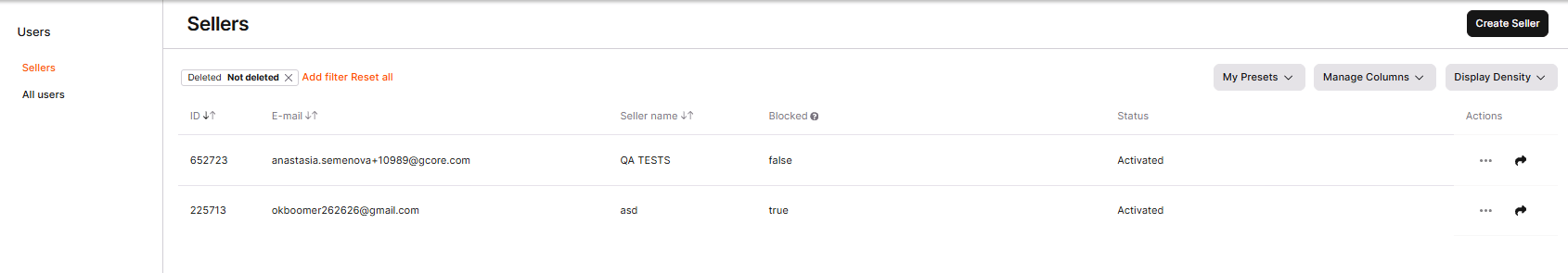 Creating Seller accounts