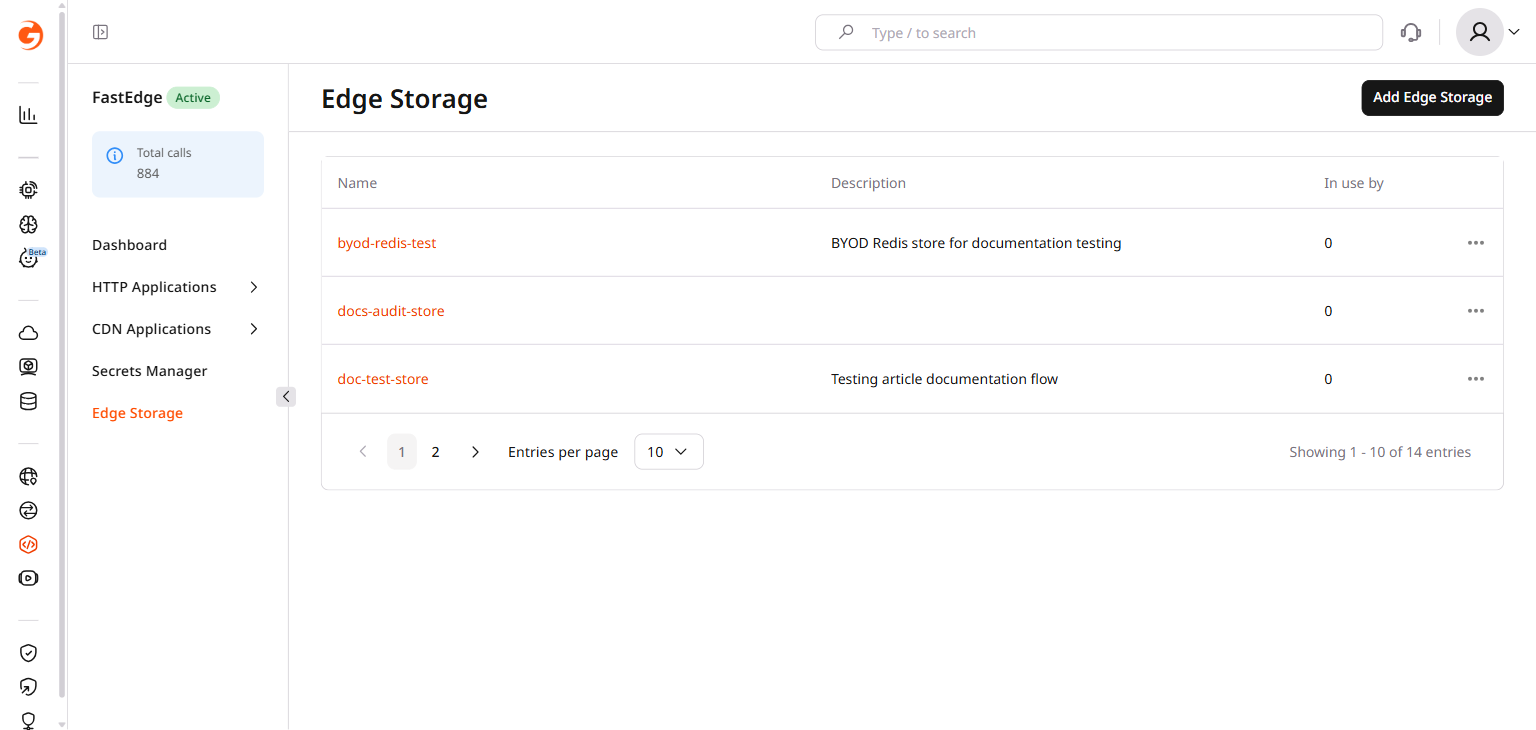 Edge Storage tab with BLACKLIST linked to the KNOWN_BAD_IP_ADDRESSES store