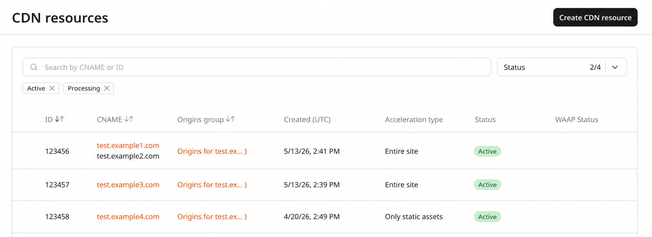 Set via the Gcore Customer Portal