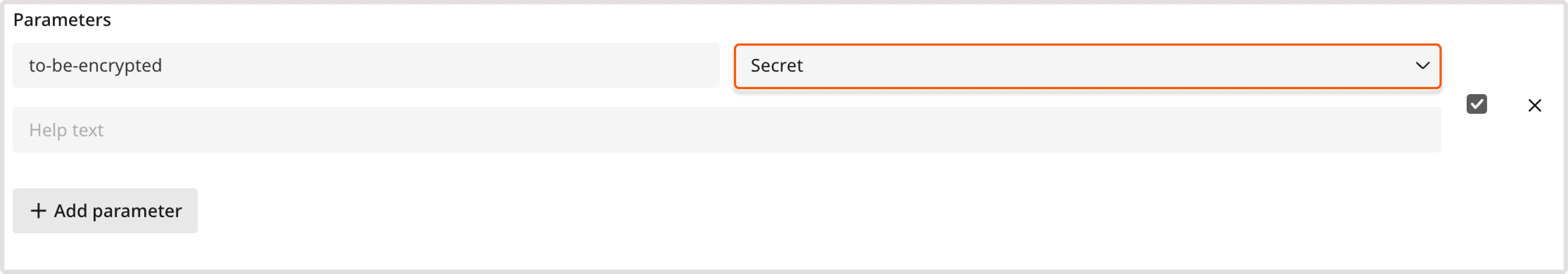 Secret parameter marked as required