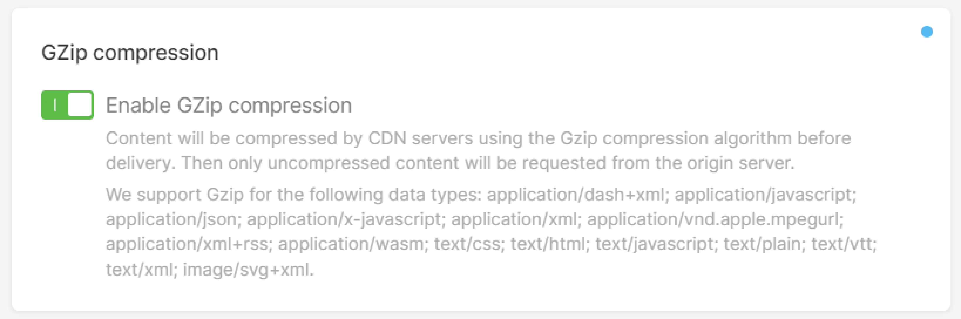Enable Gzip