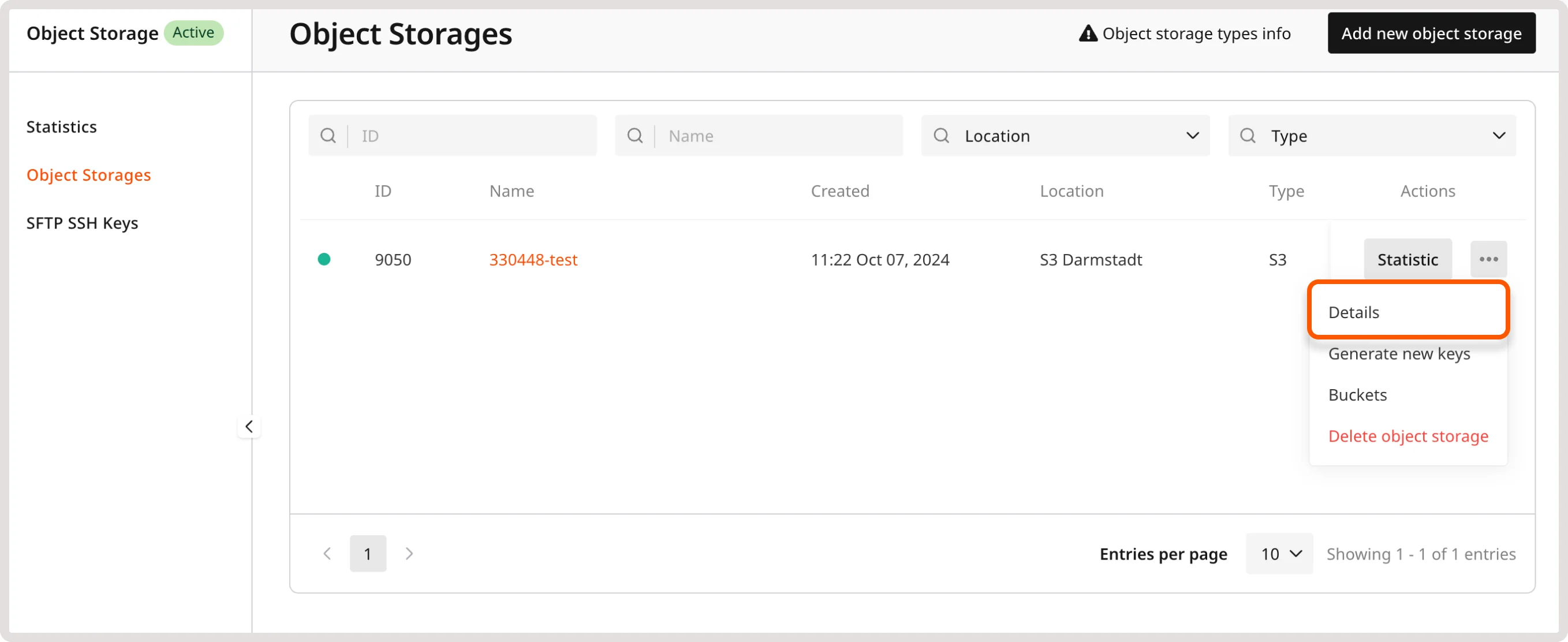 Gcore S3 storage