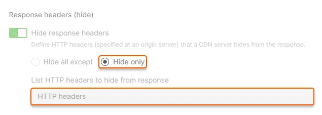 Hide only