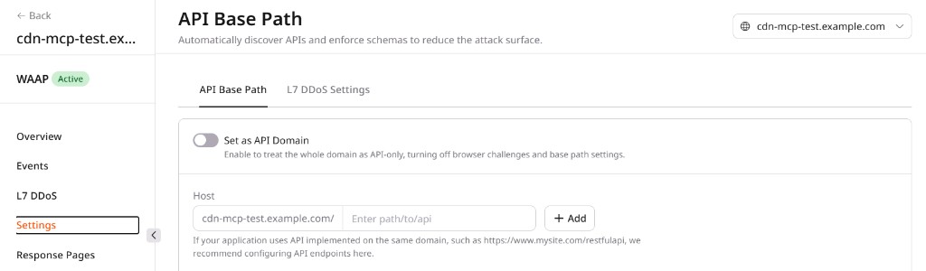 API base path settings