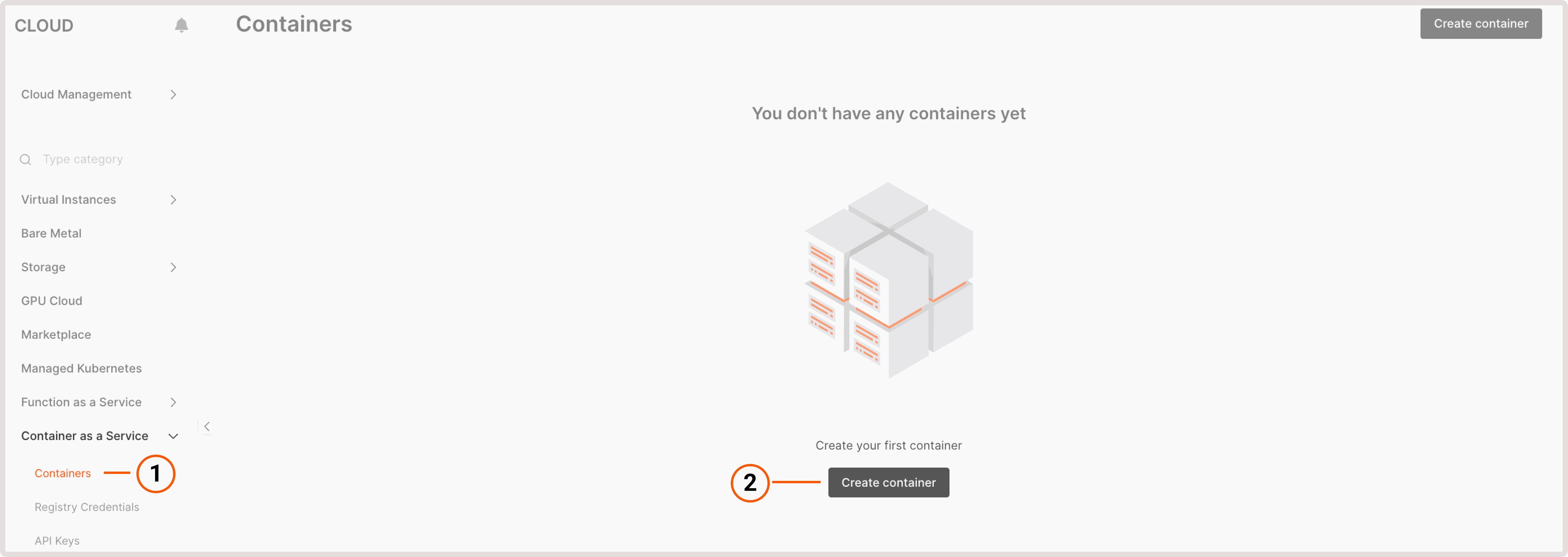 CaaS page in the Customer Portal
