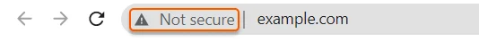 Not secure label