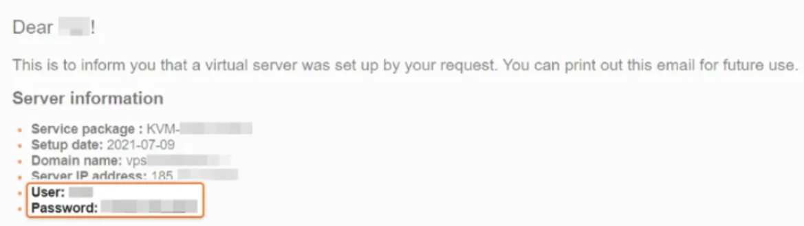 Instructions in the activation email