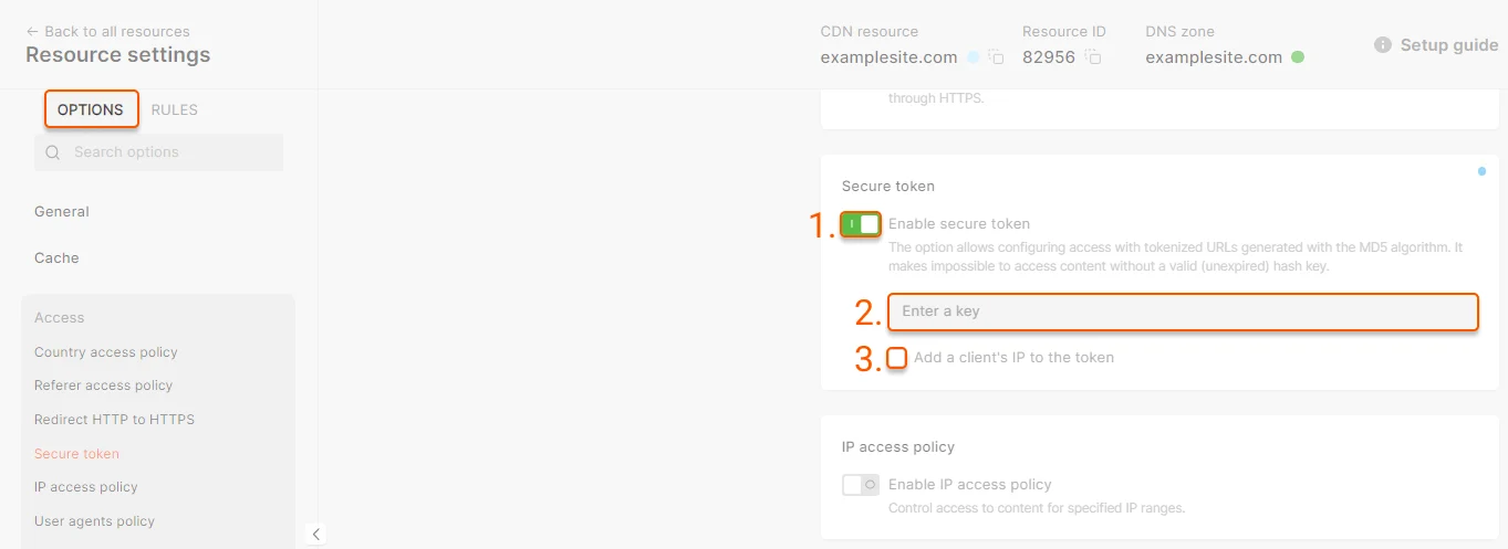 Configure Secure Token