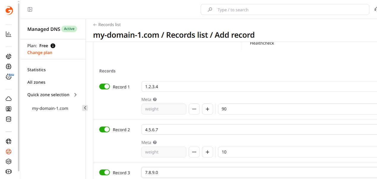 Configure records for weighted shuffle usage