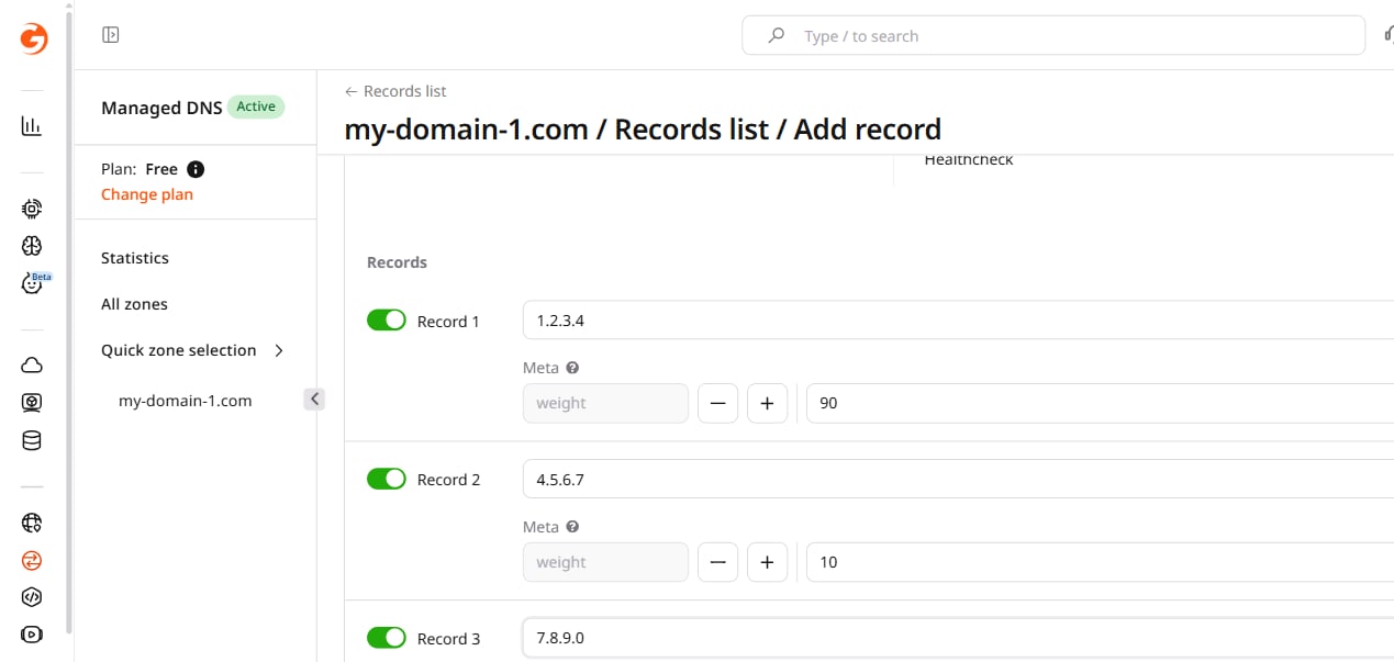 Configure records for weighted shuffle usage
