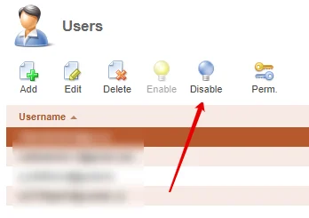 User blocking
