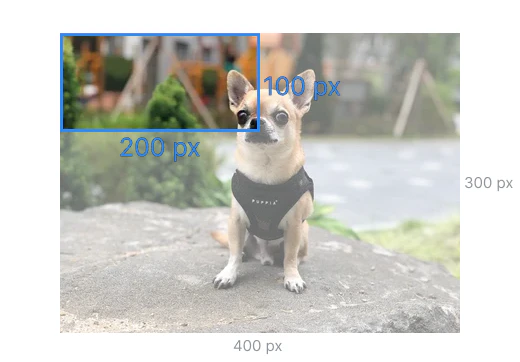 Crop a section of an original image from a specific location