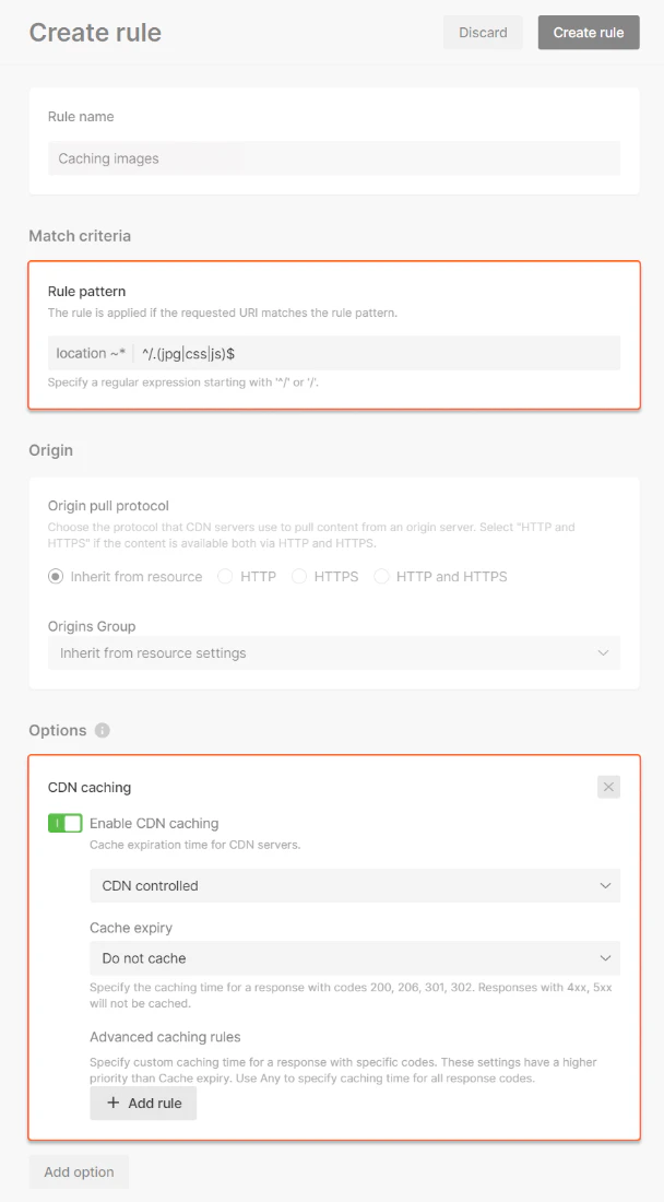 Prohibit image caching in CDN