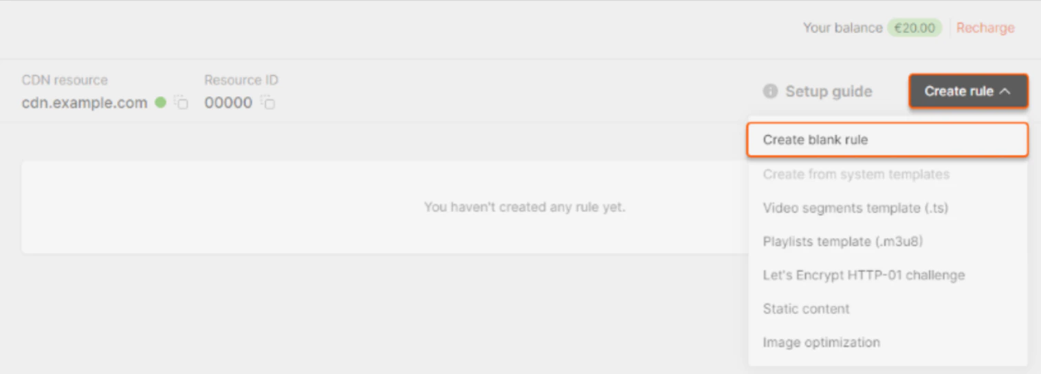 Create a rule manually