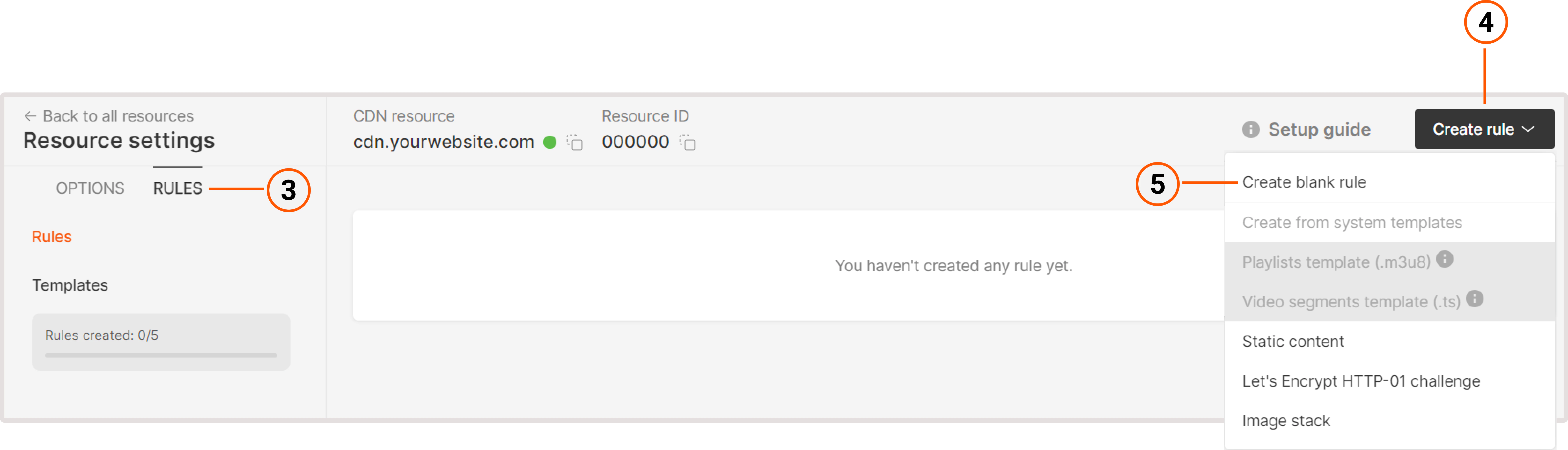 Open rules to set a custom code for specific files